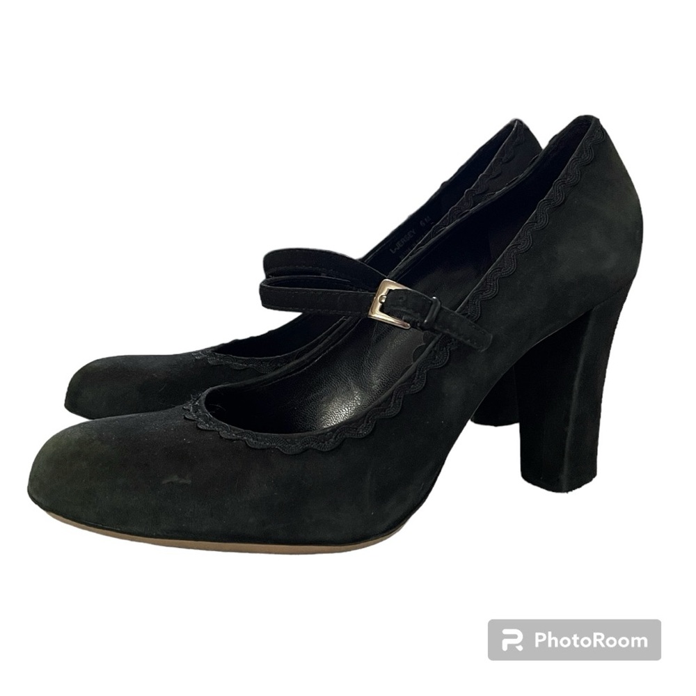 Franco Sarto Jersey Emerald Green Suede Mary Jane Heels Size 6
